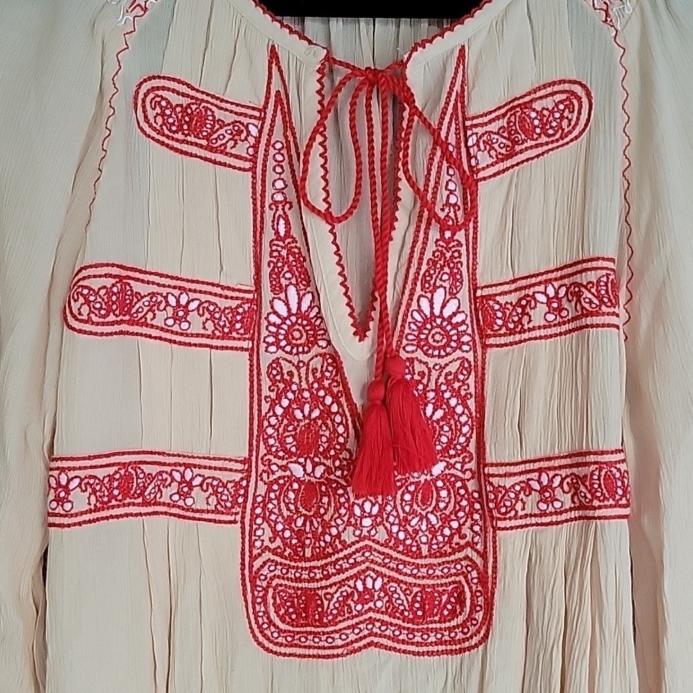 Free People Size Small Wind Willow Long Sleeve Minidress - Picture 2 of 8